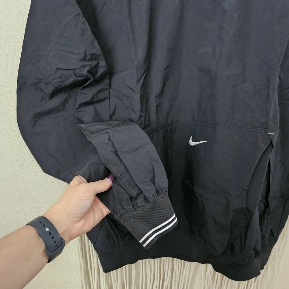Vintage Nike Black Pullover Windbreaker Large - Picture 4 of 9
